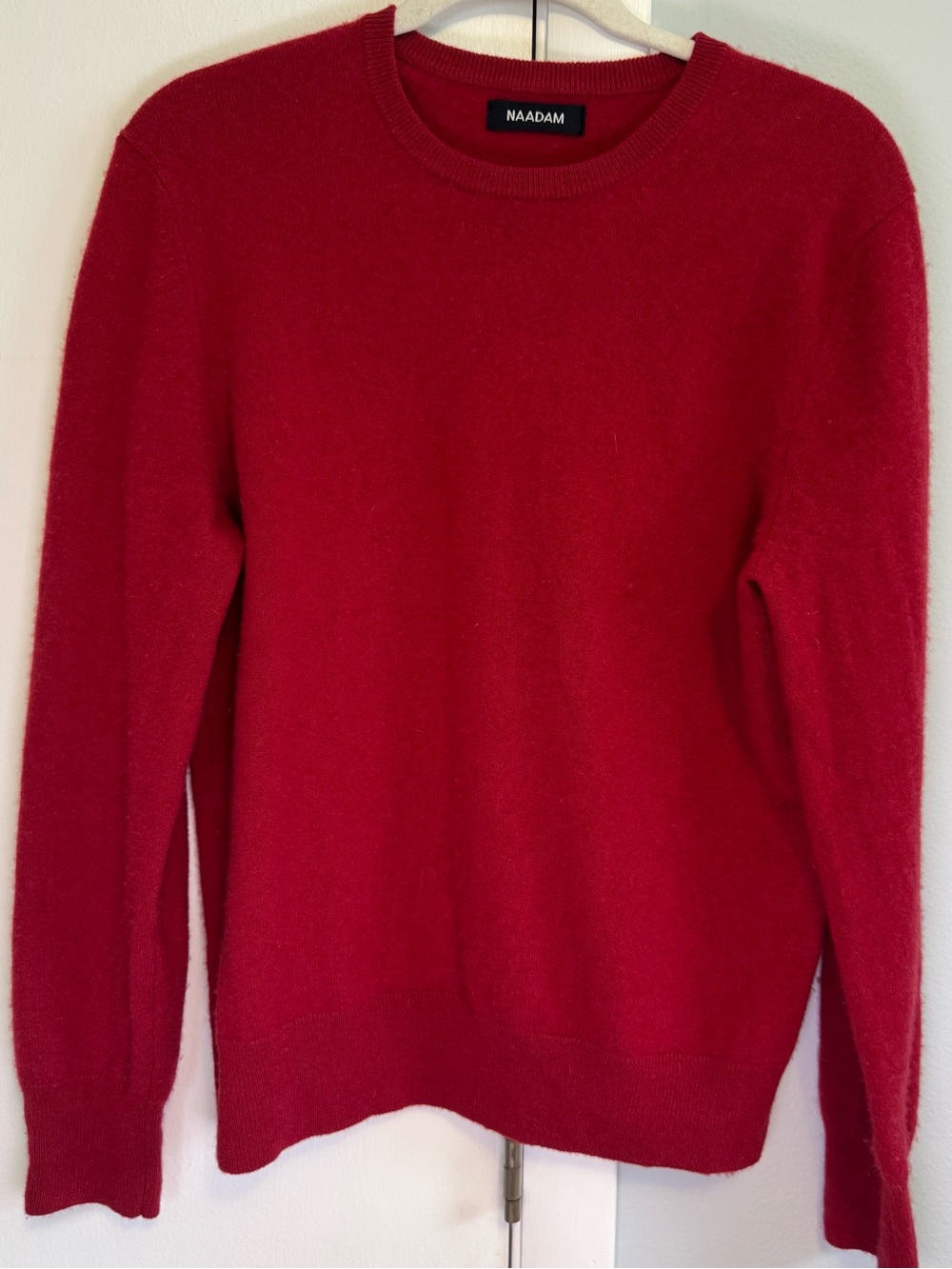 Naadam Red Cashmere Crewneck Sweater